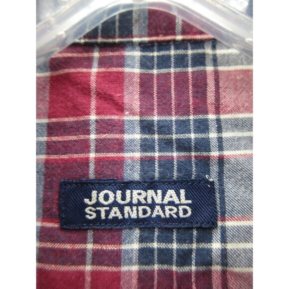 Journal Standard Shirt XS Red Japanese Button Up Shirt Plaid Colorful * - Picture 10 of 12